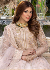 Azure Embroidered Chiffon Unstitched 3 Piece Suit - 11